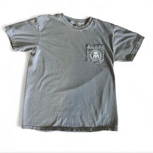 Barstool Sports “CAN'T DRINK ALL DAY” POCKET TEE Men’s Size L Grey & White